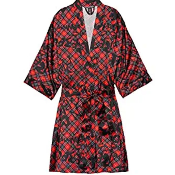 Victoria's Secret VS Logo Satin Robe NWT - Picture 1 of 4